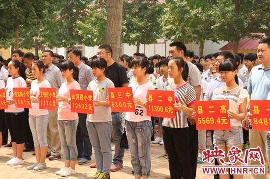 經(jīng)過(guò)一周的廣泛宣傳動(dòng)員，全縣教育系統(tǒng)共捐款174113元。