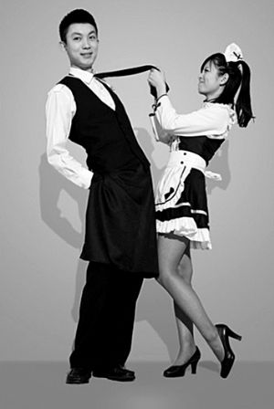 春秋航空發(fā)布的女仆裝效果圖。