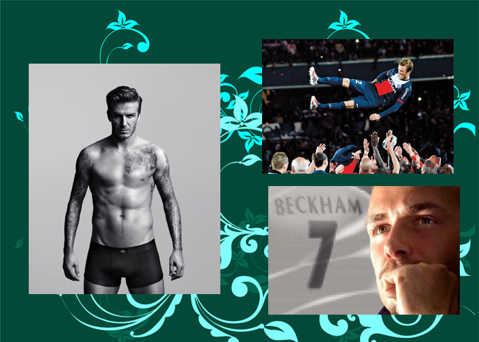 在小貝的最后一戰(zhàn)中，有女球迷含淚打出“再踢一年”的橫幅。也有人認(rèn)為，貝克漢姆的“超級完美偶像”形象更像是好萊塢打造出來的，退役也像是一場秀。