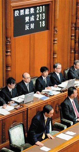 27日，日本國會參議院公布新建“國家安全保障會議”法案投票結(jié)果。