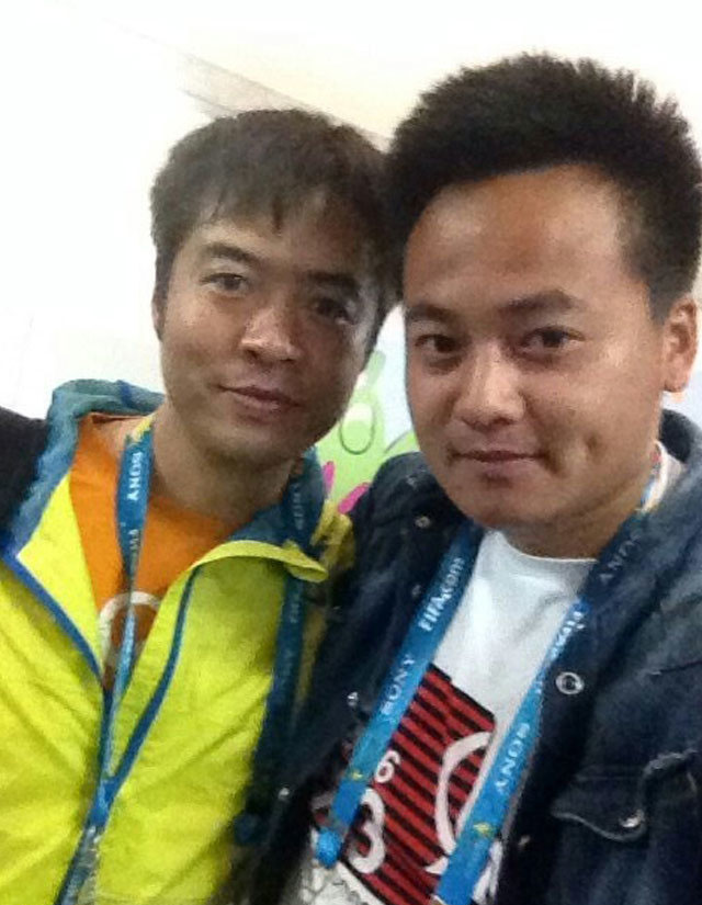 世界杯與段暄合影。