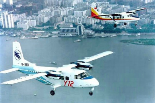 資料圖：中國運-12空中飛行。