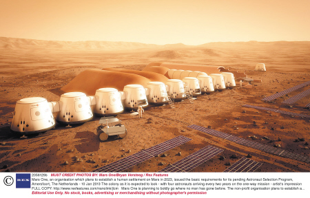 火星永久定居點外部效果圖。 IC供圖