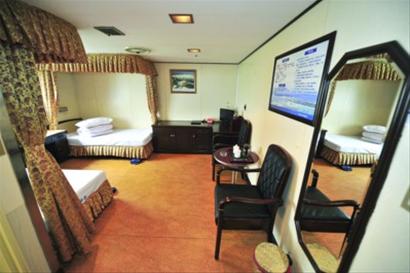 “椰香公主”號內(nèi)部設(shè)施。據(jù)記者了解，高端的豪華商務(wù)艙、特等艙、一等艙都被用于公務(wù)接待。 /CFP