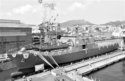 9月11日，韓國釜山，韓國海軍新一代登陸艦“天王峰”號舉行了下水儀式。