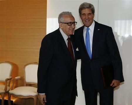 聯(lián)合國-阿盟敘利亞問題特使卜拉西米12日與克里進(jìn)行會談。