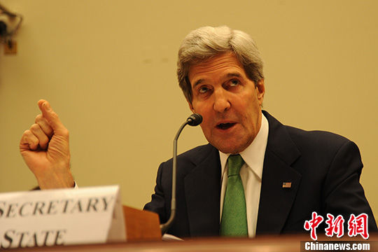 資料圖：美國國務(wù)卿克里。 中新社發(fā) 張蔚然 攝