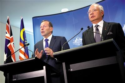 3日，澳大利亞珀斯城區(qū)，澳大利亞和馬來西亞兩國總理舉行聯(lián)合發(fā)布會。