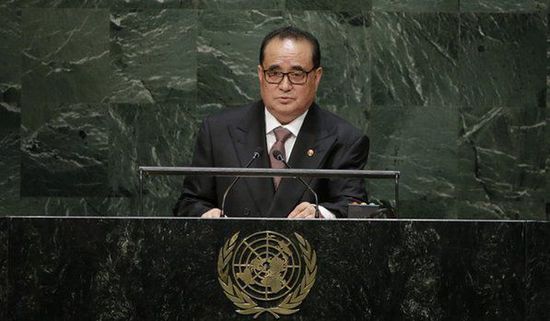 9月27日，朝鮮外相李洙墉在聯(lián)大發(fā)表講話。