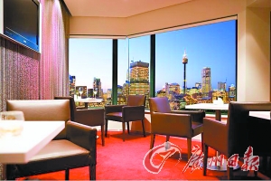 酒店客房一景。