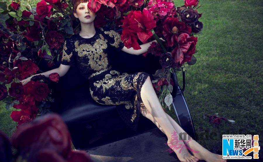 孫儷詮釋巴洛克風“花仙子” 肌膚嫩白身姿曼妙