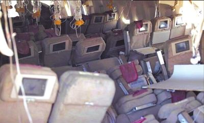 7日，美國舊金山，失事客機(jī)內(nèi)景曝光。圖/CFP
