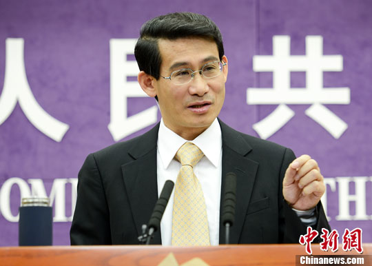 10月17日，中國商務(wù)部舉行例行發(fā)布會，介紹1-9月中國商務(wù)運行情況。圖為商務(wù)部新聞發(fā)言人沈丹陽。