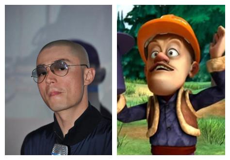 霍建華撞臉光頭強 這畫風差別有點大?。ńM圖）