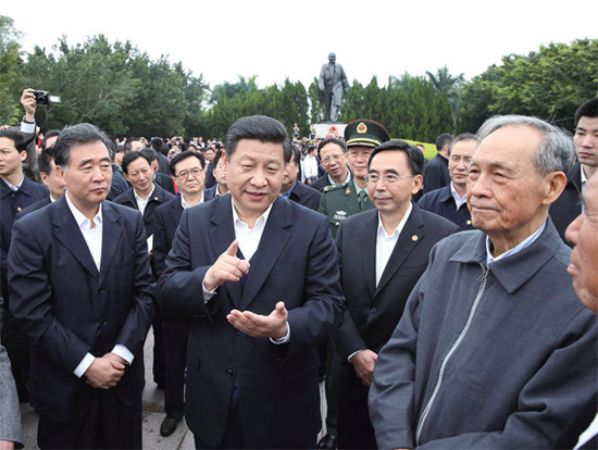 2012 年12 月，習(xí)近平任中共中央總書記后首次離京，即到改革前沿的廣東考察