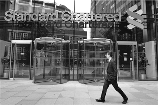 圖為渣打銀行英國(guó)總部。昨日，渣打銀行鄭州分行落戶(hù)鄭東新區(qū)，這已是入駐鄭州的第三家外資銀行