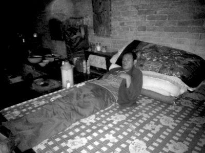 昨晚，張會英的丈夫接受采訪。記者 懷若谷/攝