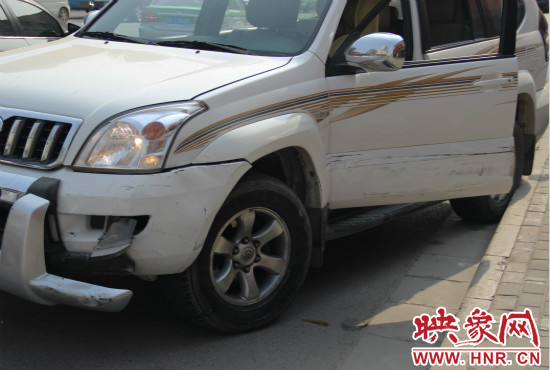 涉嫌酒駕的肇事車輛。