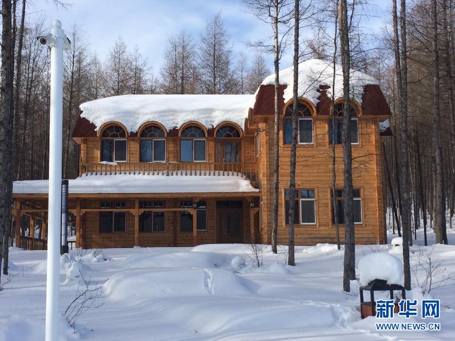 穗豐園里的高檔木制別墅（2013年12月8日攝）。新華社記者程子龍攝