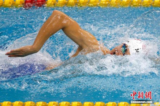 資料圖：9月21日上午，仁川亞運會游泳比賽在文鶴樸泰桓游泳館拉開大幕。