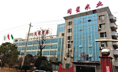 月11日，婁底市經(jīng)濟技術開發(fā)區(qū)內(nèi)，同星米業(yè)和吳哥世家兩家公司因借貸資金鏈斷裂，公司大門緊鎖。新京報記