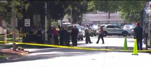 視頻截圖：雙方發(fā)生槍戰(zhàn)的居住區(qū)。