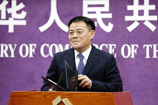 商務(wù)部發(fā)言人孫繼文。資料圖