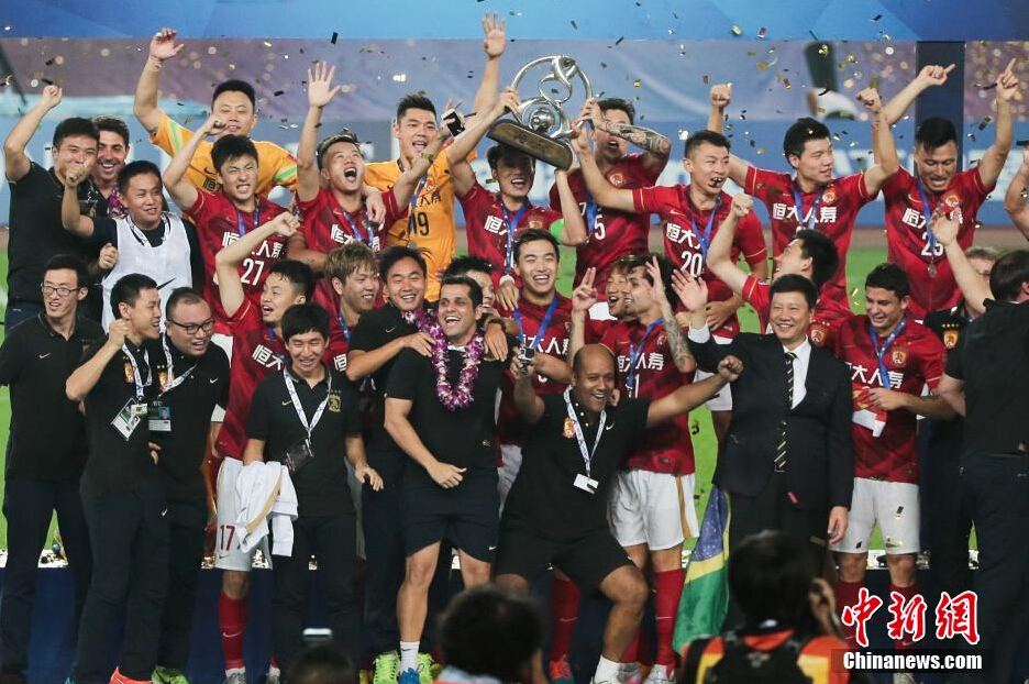 恒大隊(duì)主場(chǎng)1球獲勝，三年內(nèi)第二次獲得亞冠冠軍。
