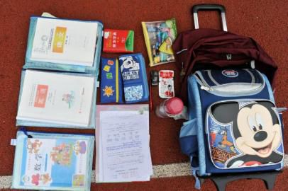 重7.8公斤的書包內所裝物品。