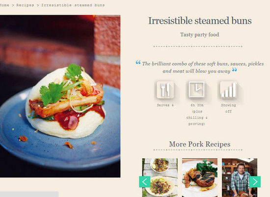 英國名廚奧利弗惹議，將臺灣刈包說成韓國街頭小吃，引發(fā)網(wǎng)友紛紛在下面留言抗議。（圖／翻攝自jamieoliver.com）