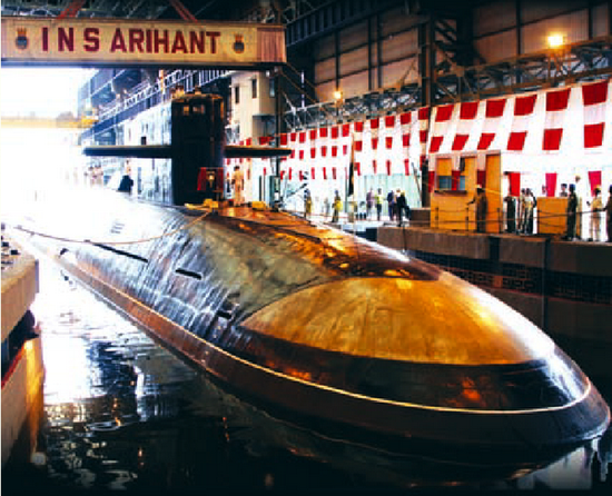 資料圖：印度殲敵者號核潛艇。