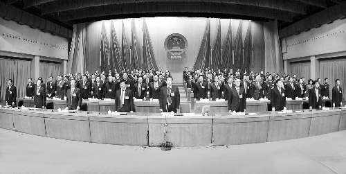 　1月20日下午，省十二屆人大三次會議閉幕　河南日報記者 郭宇/攝