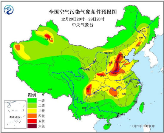 京津魯及冀中南、豫北將有輕到中度霾局地重度霾