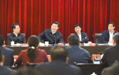 3月18日，習(xí)近平聽取蘭考縣教育實踐活動情況匯報，并發(fā)表重要講話。